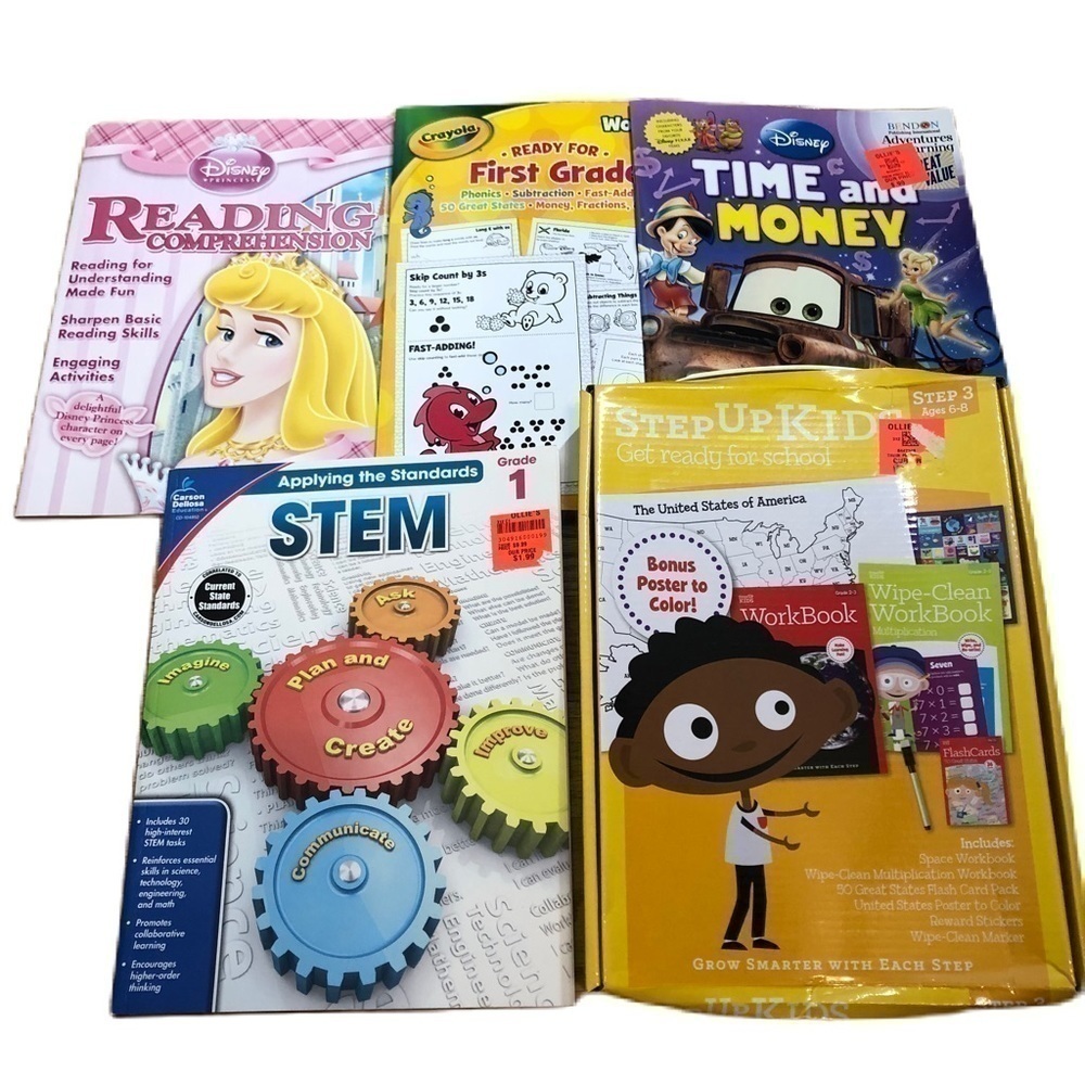 Homeschool Book Bundle 1st Grade Disney Princess Reading Comprehension STEM